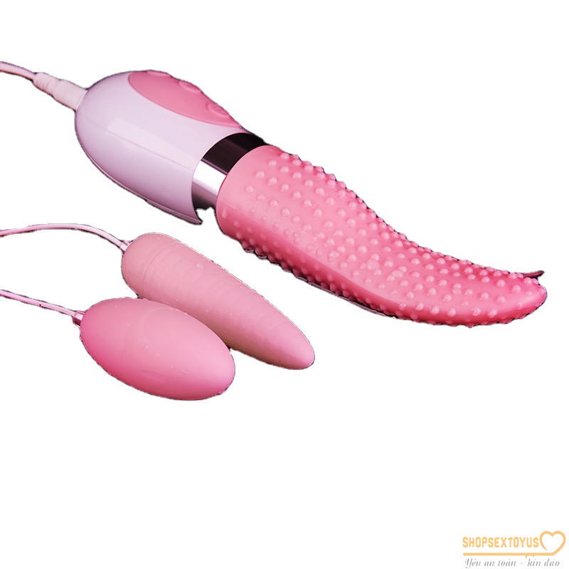 Lưỡi liếm massage kích thích âm đạo 2 trứng rung – LR 288 | Máy liếm tình dục giống thật cho nữ