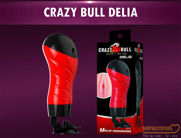 Âm đạo giả rung rên chống nước Crazy Bull Delia – AD301 | Máy rung tình dục đồ chơi nam siêu kích thích