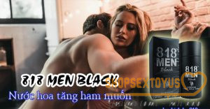 Nước hoa kích dục 818 Men Black có thành phần chính là pheromone kết hợp với một số loại thảo dược có nguồn gốc từ thiên nhiên có tác dụng tận sâu bên trong nội tiết tố nữ khiến nữ giới hưng phấn. quan hệ tình dục tự phát cũng như chủ động quan hệ tình dục với người khác giới.
