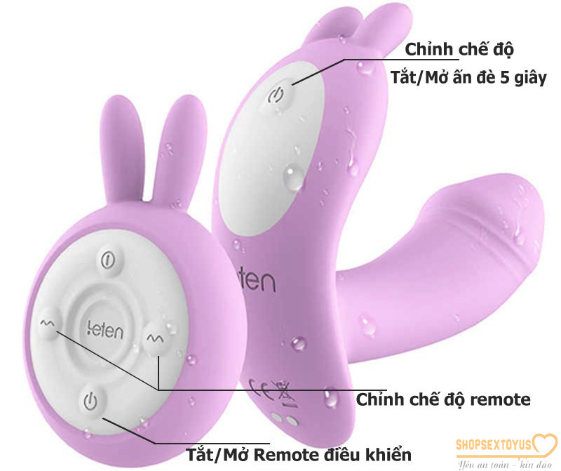 Quần lót rung điều khiển từ xa thỏ – QLR 401 | quần chip rung cao cấp cho nữ