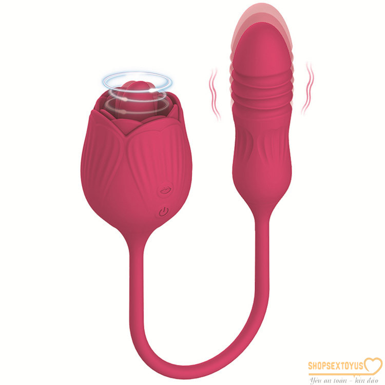 Trứng rung lưỡi liếm hoa hồng rung thụt cao cấp – TR 467 | đồ chơi tình dục nữ dụng cụ yêu cao cấp